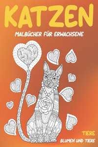 Malbücher für Erwachsene - Blumen und Tiere - Tiere - Katzen