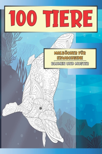 Malbücher für Erwachsene - Blumen und Muster - 100 Tiere