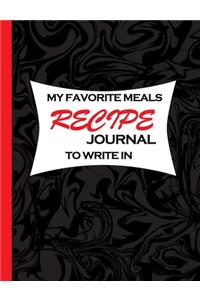 My Favorite Meals Journal To Write In