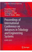 Proceedings of International Conference on Advances in Tribology and Engineering Systems