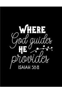 Where God guides he provides