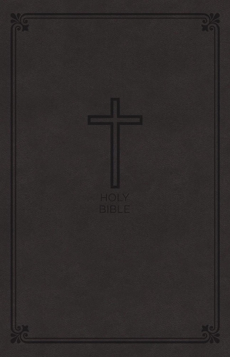 NKJV, Value Thinline Bible, Large Print, Charcoal Leathersoft, Red Letter, Comfort Print