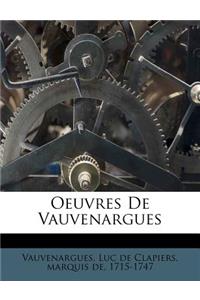 Oeuvres de Vauvenargues