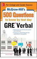McGraw-Hill Education 500 GRE Verbal Questions to Know by Test Day