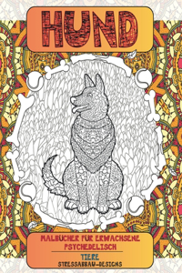 Malbücher für Erwachsene Psychedelisch - Stressabbau-Designs - Tiere - Hund