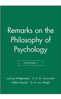 Remarks on the Philosophy of Psychology, Volume 1