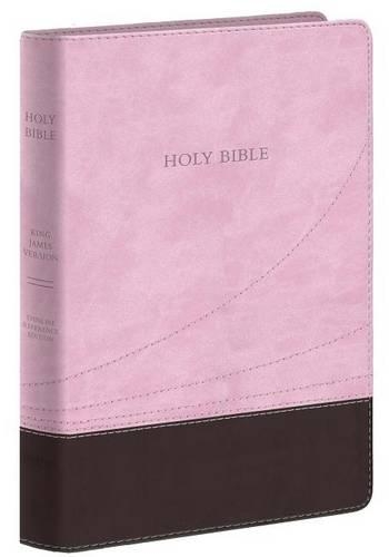 Large Print Thinline Reference Bible-KJV: King James Version Large Print, Chocolate / Pink FlexiSoft Leather Thinline Reference Bible