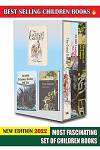 Most Fascinating Children Books Set Of 3, This Children Story Books Set Contains These Amazing Children Books- The Great Gatsby, Twenty Thousands Leagues Under The Sea The Adventures Of Tom Sawyer