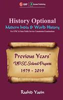 History Optional - Modern India & World History - Previous Year's Upsc Solved Papers 1979-2019