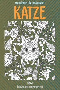 Malbücher für Erwachsene - Lustig und inspirierend - Tiere - Katze