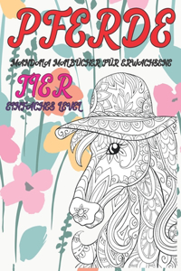 Mandala Malbücher für Erwachsene - Einfaches Level - Tier - Pferde