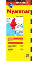 Myanmar Travel Map Fourth Edition