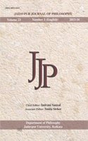 Jadavpur Journal Of Philosophy (Vol. 23, No. 1)