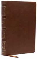 Nkjv, Single-Column Wide-Margin Reference Bible, Leathersoft, Brown, Red Letter, Comfort Print