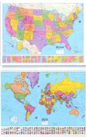 US/World Laminated 2 Pack
