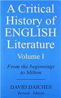 A Critical History Of English Literature - Volume I & Ii (combo Pack)