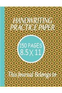 handwriting practice paper this journal belongs to
