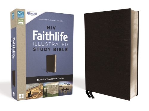 NIV, Faithlife Illustrated Study Bible, Premium Bonded Leather, Black, Indexed
