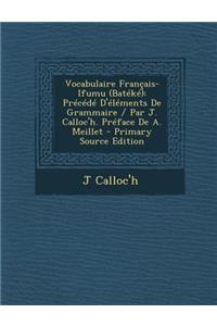 Vocabulaire Français-Ifumu (Batéké)