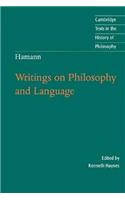 Hamann: Writings on Philosophy and Language