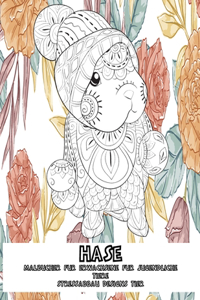 Malbücher für Erwachsene für Jugendliche - Stressabbau Designs Tier - Tiere - Hase