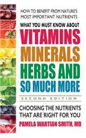 What You Must Know About Vitamins, Minerals, Herbs and So Much More