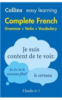 Easy Learning French Complete Grammar, Verbs and Vocabulary (3 books in 1)