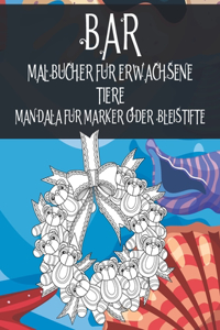 Malbücher für Erwachsene - Mandala für Marker oder Bleistifte - Tiere - Bär