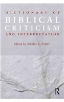 Dictionary of Biblical Criticism and Interpretation