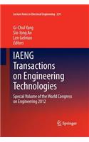 Iaeng Transactions on Engineering Technologies