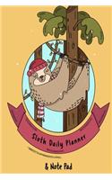 Sloth Daily Planner & Note Pad