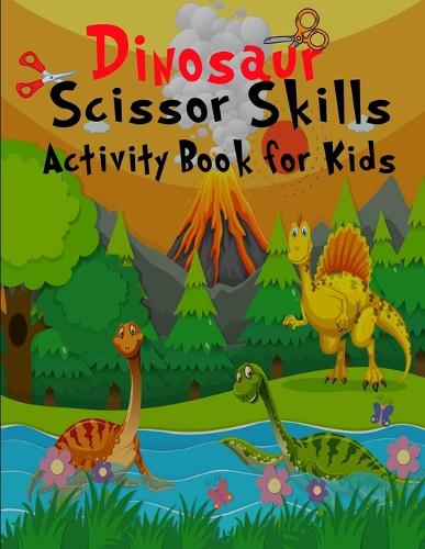Dinosaur scissors skill activity book for kids