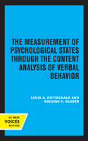 The Measurement of Psychological States Through the Content Analysis of Verbal Behavior