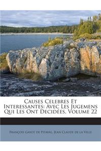 Causes Celebres Et Interessantes