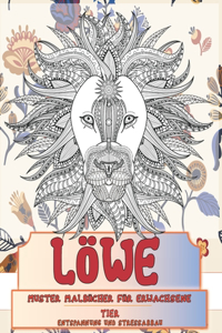 Muster Malbücher für Erwachsene - Entspannung und Stressabbau - Tier - Löwe