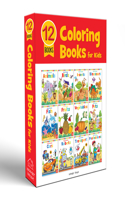 Colouring Books Boxset: Pack of 12 Copy Colour Books For Children