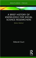 A Brief History of Knowledge for Social Science Researchers