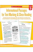 Informational Passages for Text Marking & Close Reading: Grade 3