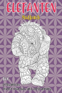 Malbuch - Erstaunliche Muster Mandala und Entspannung - Tier - Elefanten