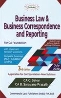 Padhuka's Business Law & Correspondence and Reporting for CA Foundation - 3/e, July 2020