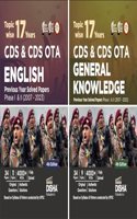 Combo (set of 2 Books) 17 Topic-wise CDS OTA English & General Knowledge Previous Year Solved Papers (2007 - 2023) Phase I & II - 7th Edition | Combined Defence Services PYQs