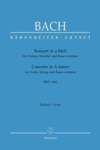 Concerto for Violin in A minor BWV 1041 (Full Score)