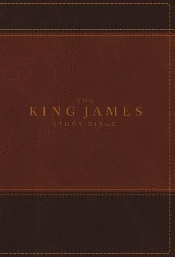 KJV, The King James Study Bible, Leathersoft, Brown, Red Letter, Full-Color Edition