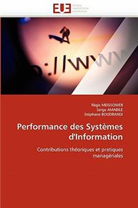Performance Des Syst�mes d'Information