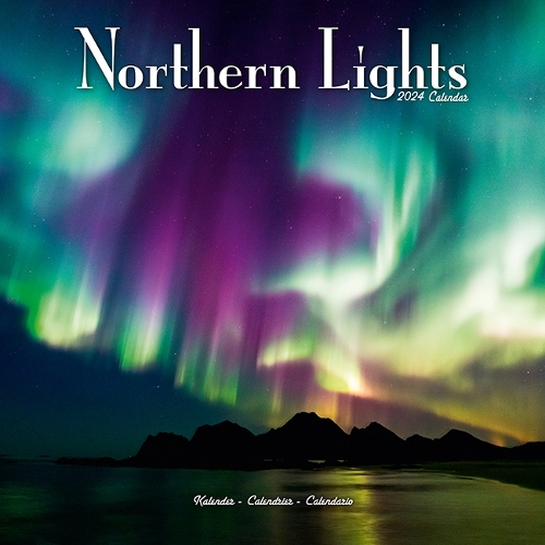 Northern Lights Calendar 2024  Square Travel Wall Calendar - 16 Month