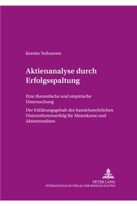 Aktienanalyse Durch Erfolgsspaltung
