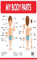 My Body Parts - My First Early Learning Wall Chart: For Preschool, Kindergarten, Nursery And Homeschooling (19 Inches X 29 Inches)
