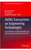 Iaeng Transactions on Engineering Technologies