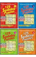 125 Sudoku Puzzles (Set Of 4 Books)