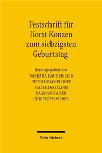 Festschrift für Horst Konzen zum siebzigsten Geburtstag